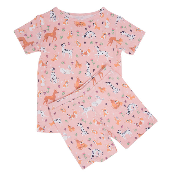 dalmatian-poodle-puppy-summer-pajama-set Sweet Bamboo - Sophia's StyleSummer Pajama-1